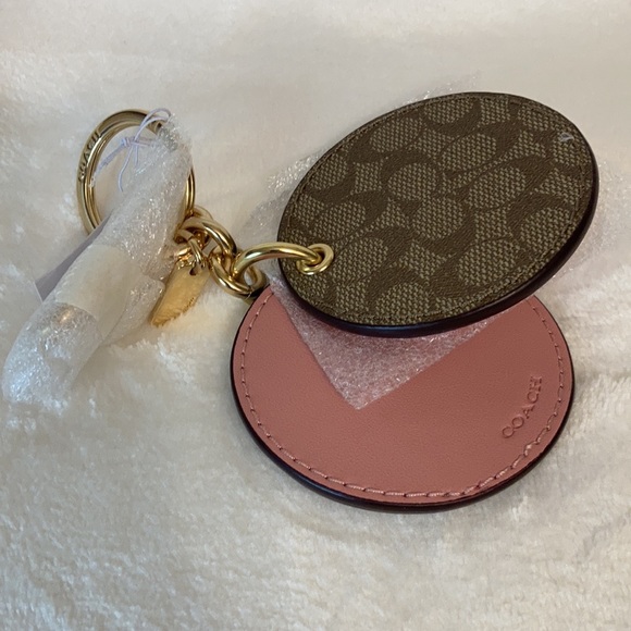 Coach Mirror Bag Charm In Signature Canvas - Picture 6 of 8